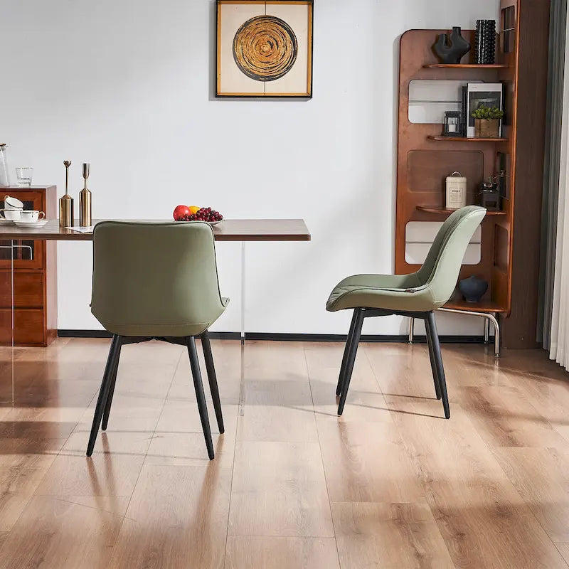 Ensemble de 2 chaises de salle à manger modernes rembourrées