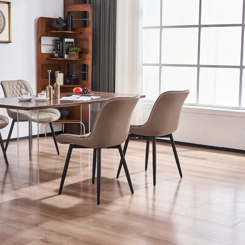 Ensemble de 2 chaises de salle à manger modernes rembourrées