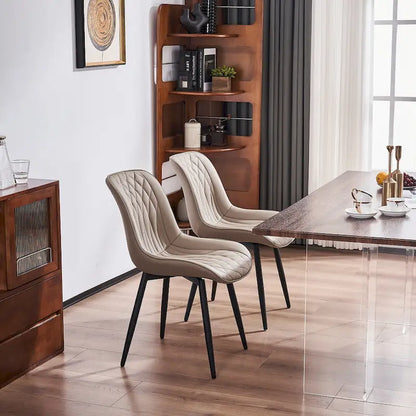 Ensemble de 2 chaises de salle à manger modernes rembourrées