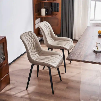 Ensemble de 2 chaises de salle à manger modernes rembourrées
