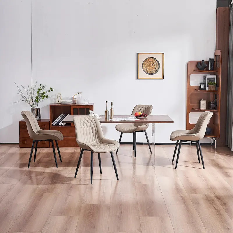 Ensemble de 2 chaises de salle à manger modernes rembourrées