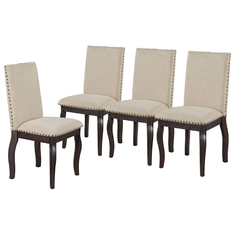 Ensemble de salle à manger de style campagnard 5 pièces avec table et 4 chaises extensibles