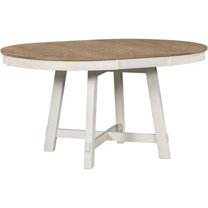 Ensemble de salle à manger de style campagnard 5 pièces avec table et 4 chaises extensibles