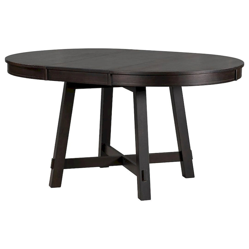 Ensemble de salle à manger de style campagnard 5 pièces avec table et 4 chaises extensibles