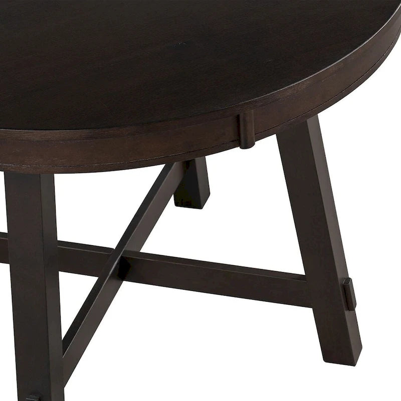 Ensemble de salle à manger de style campagnard 5 pièces avec table et 4 chaises extensibles