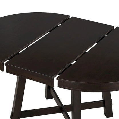 Ensemble de salle à manger de style campagnard 5 pièces avec table et 4 chaises extensibles