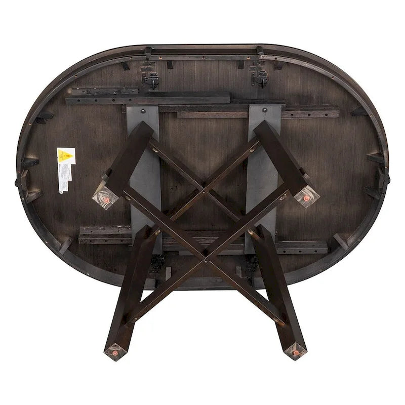 Ensemble de salle à manger de style campagnard 5 pièces avec table et 4 chaises extensibles