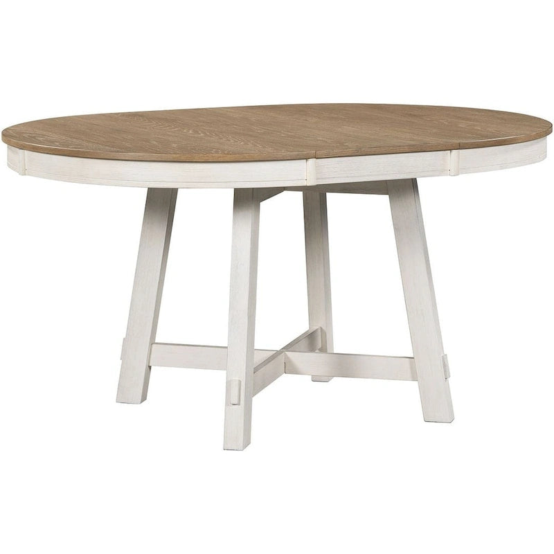 Ensemble de salle à manger de style campagnard 5 pièces avec table et 4 chaises extensibles