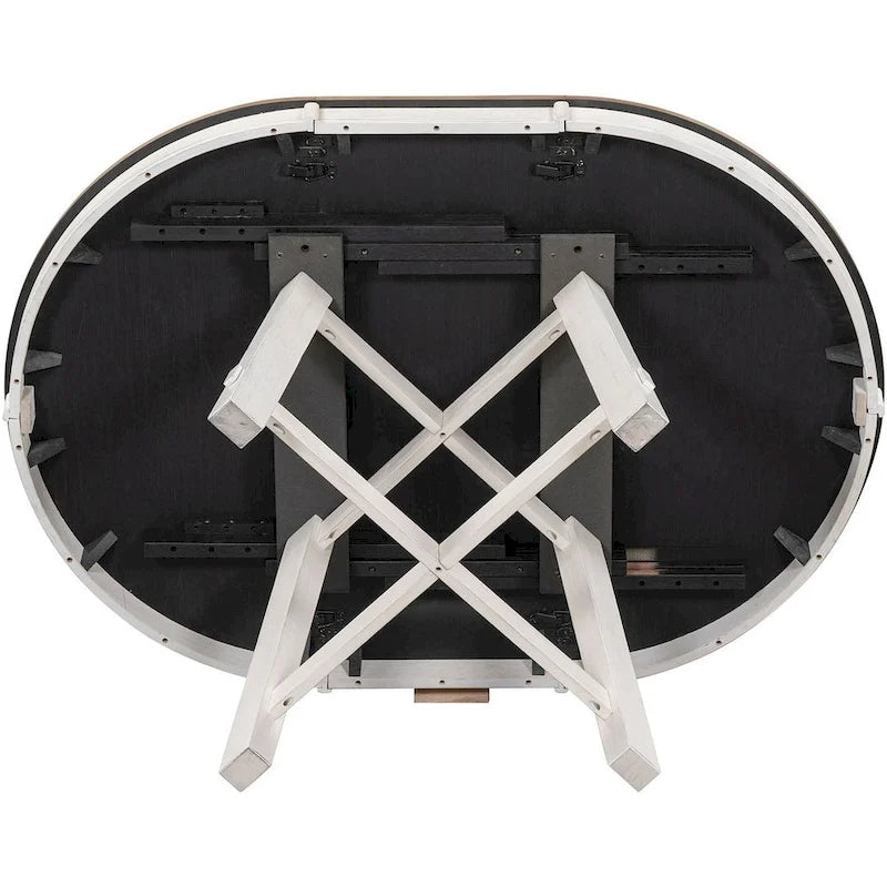 Ensemble de salle à manger de style campagnard 5 pièces avec table et 4 chaises extensibles