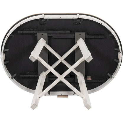 Ensemble de salle à manger de style campagnard 5 pièces avec table et 4 chaises extensibles