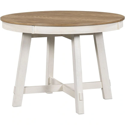 Ensemble de salle à manger de style campagnard 5 pièces avec table et 4 chaises extensibles