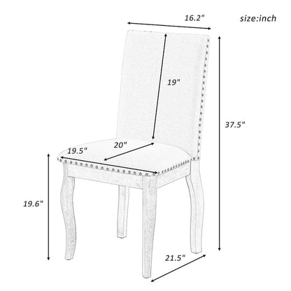 Ensemble de salle à manger de style campagnard 5 pièces avec table et 4 chaises extensibles
