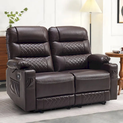 Canapé inclinable électrique MCombo, avec fonction chauffante et vibrante, ports USB et porte-gobelets PR622