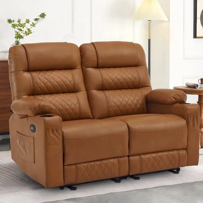 Canapé inclinable électrique MCombo, avec fonction chauffante et vibrante, ports USB et porte-gobelets PR622