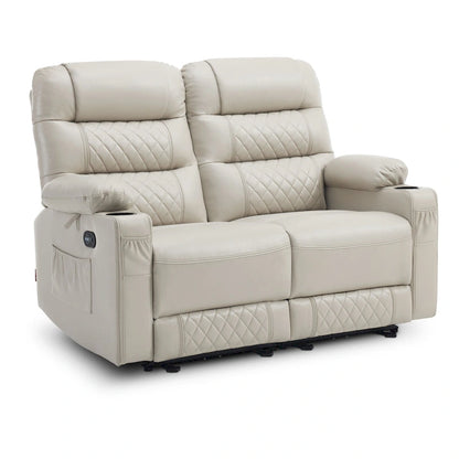 Canapé inclinable électrique MCombo, avec fonction chauffante et vibrante, ports USB et porte-gobelets PR622