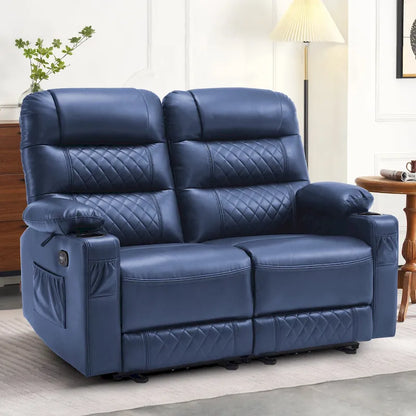 Canapé inclinable électrique MCombo, avec fonction chauffante et vibrante, ports USB et porte-gobelets PR622