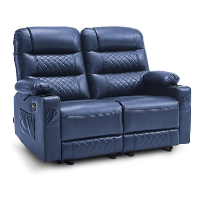 Canapé inclinable électrique MCombo, avec fonction chauffante et vibrante, ports USB et porte-gobelets PR622