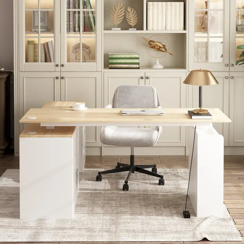 Bureau ergonomique réglable en hauteur avec rangement