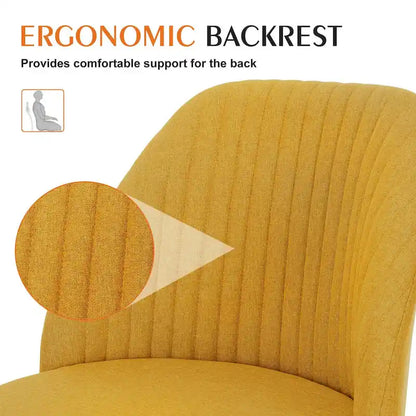 Chaise de bureau sans accoudoirs avec roulettes, pivotante et réglable, idéale pour les petits espaces.