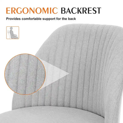 Chaise de bureau sans accoudoirs avec roulettes, pivotante et réglable, idéale pour les petits espaces.