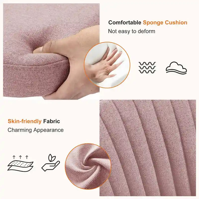 Chaise de bureau sans accoudoirs avec roulettes, pivotante et réglable, idéale pour les petits espaces.