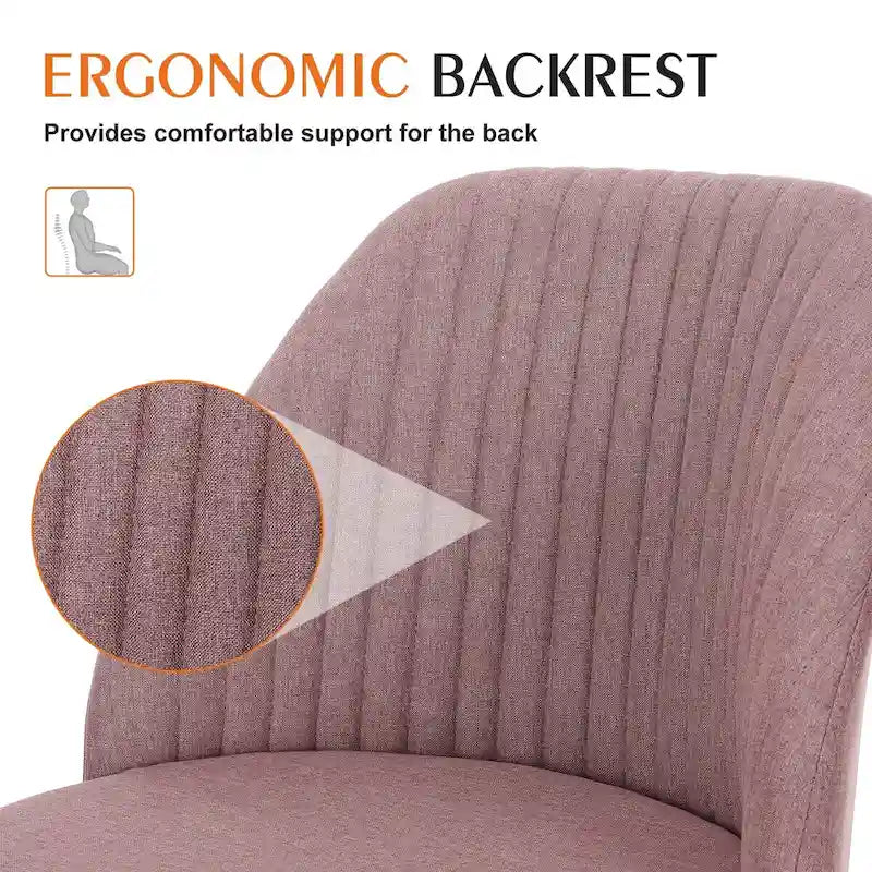Chaise de bureau sans accoudoirs avec roulettes, pivotante et réglable, idéale pour les petits espaces.
