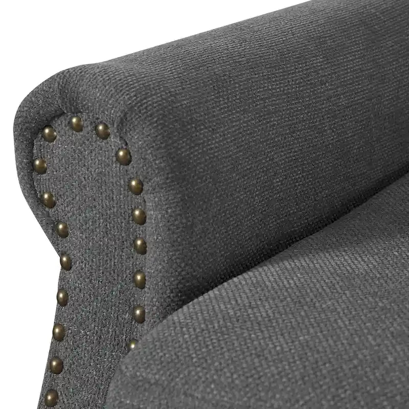 Fauteuil COZYMAN moderne en bois massif, revêtu de tissu/simili cuir, idéal pour le salon