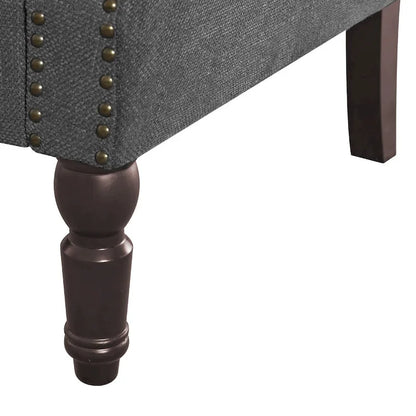 Fauteuil COZYMAN moderne en bois massif, revêtu de tissu/simili cuir, idéal pour le salon