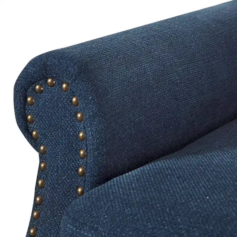 Fauteuil COZYMAN moderne en bois massif, revêtu de tissu/simili cuir, idéal pour le salon