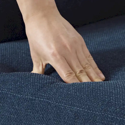 Fauteuil COZYMAN moderne en bois massif, revêtu de tissu/simili cuir, idéal pour le salon