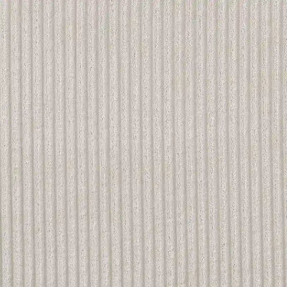 Canapé d'angle profond en velours côtelé avec pouf et coussins