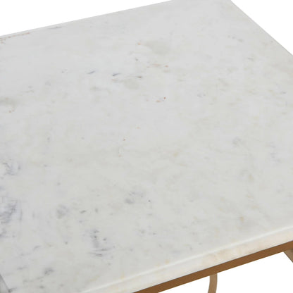 Table d'appoint en marbre et métal
