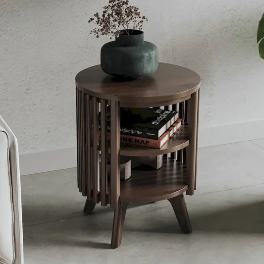 Table d'appoint Sierra de Studio London avec rangement et table d'appoint ronde