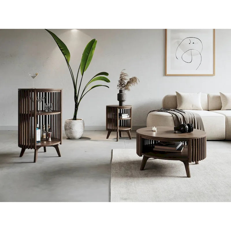Table d'appoint Sierra de Studio London avec rangement et table d'appoint ronde