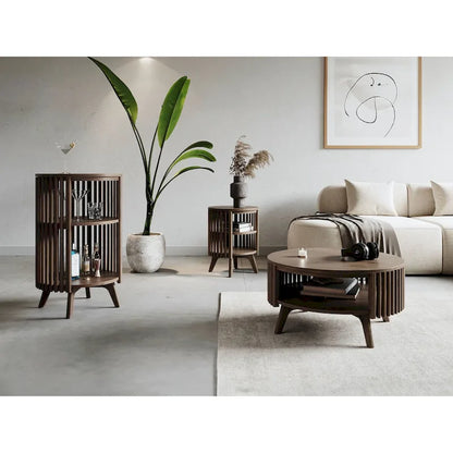 Table d'appoint Sierra de Studio London avec rangement et table d'appoint ronde