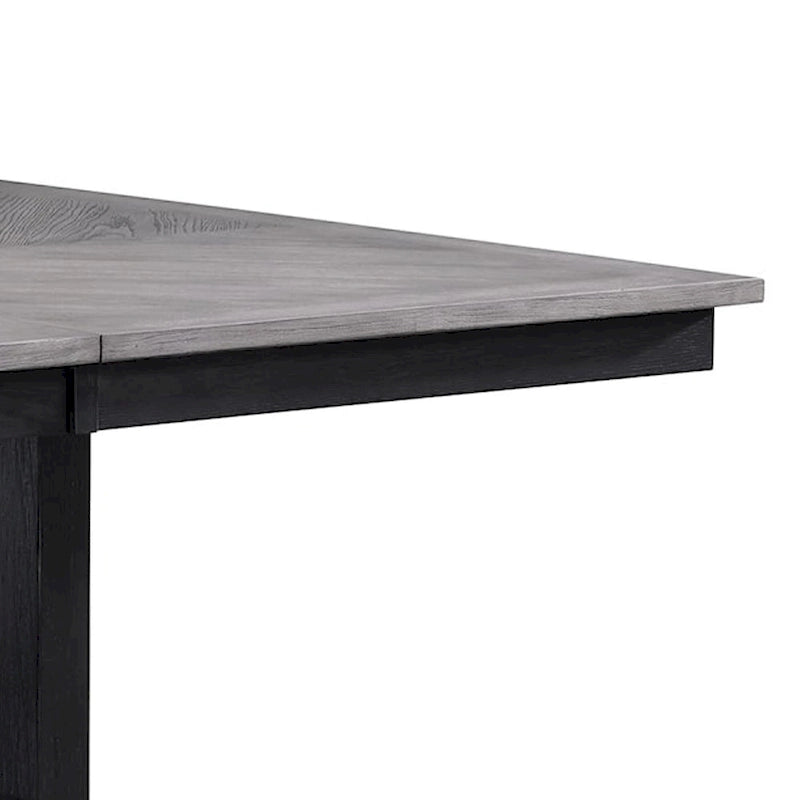Table de comptoir Patricia, hauteur réglable de 152 à 183 cm, extensible, gris clair et noir.