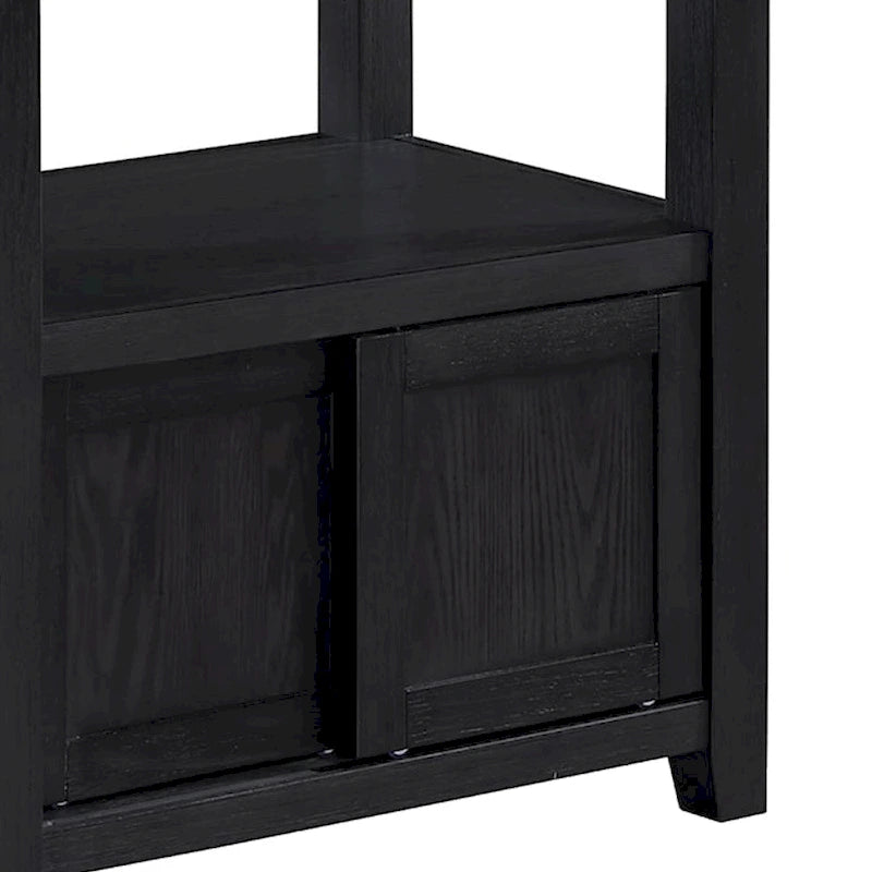 Table de comptoir Patricia, hauteur réglable de 152 à 183 cm, extensible, gris clair et noir.