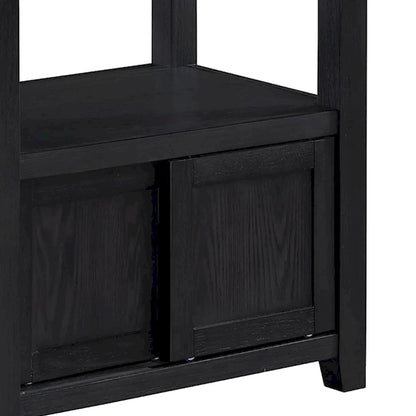 Table de comptoir Patricia, hauteur réglable de 152 à 183 cm, extensible, gris clair et noir.