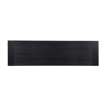 Banc de salle à manger Yesler noir à tréteaux