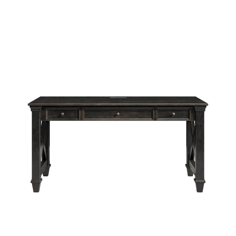 Bureau traditionnel en bois, marron foncé
