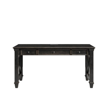 Bureau traditionnel en bois, marron foncé