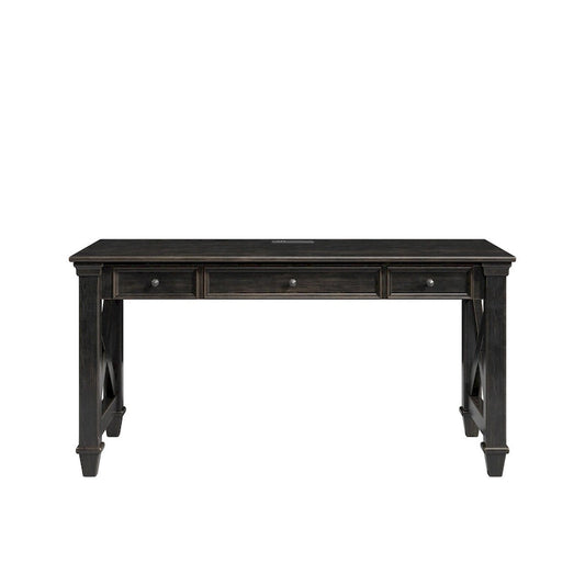 Bureau traditionnel en bois, marron foncé