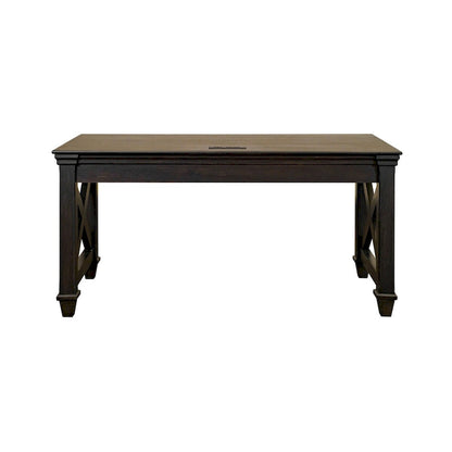 Bureau traditionnel en bois, marron foncé