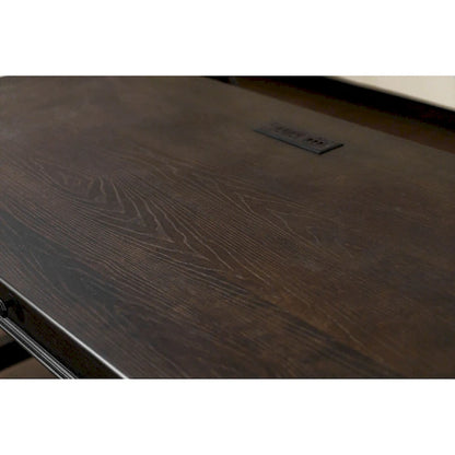 Bureau traditionnel en bois, marron foncé