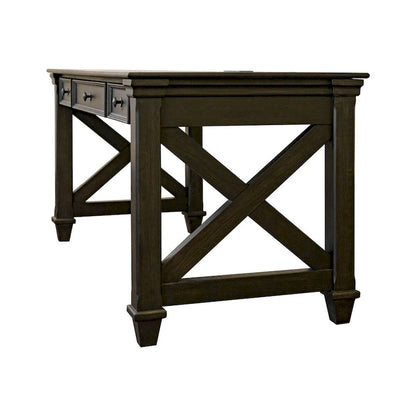 Bureau traditionnel en bois, marron foncé