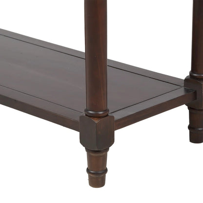 Console de style traditionnel avec deux tiroirs et une étagère inférieure