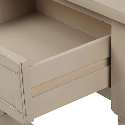 Console de style traditionnel avec deux tiroirs et une étagère inférieure