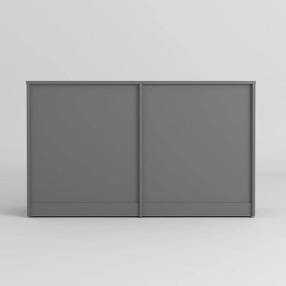 Commode double en bois à 6 tiroirs, 120 cm de large, grand meuble de rangement, commode, meuble TV