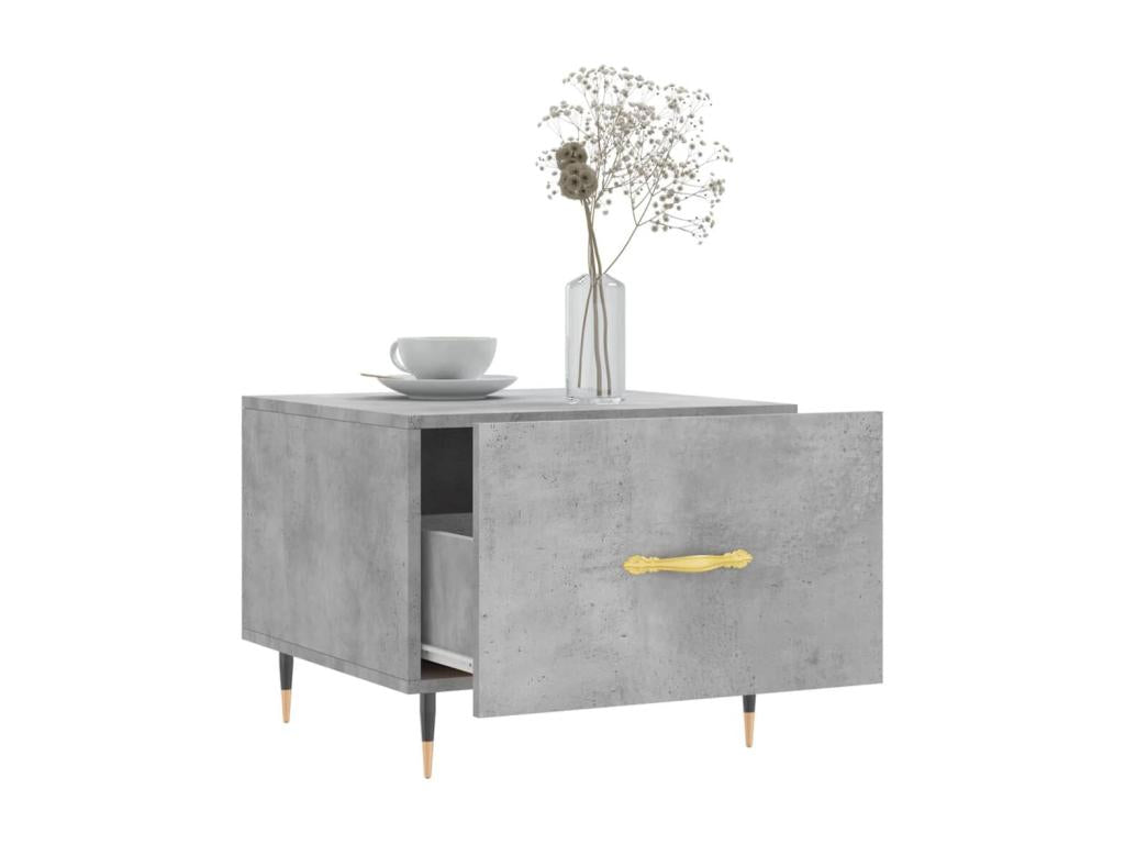 Table basse en bois composite, 50 x 50 x 40 cm, grise