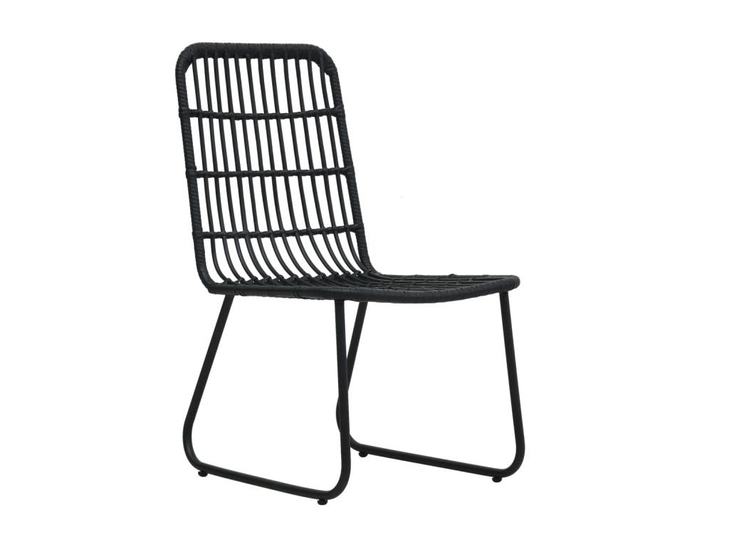 Ensemble de mobilier de jardin 2 pièces en résine tressée, noir